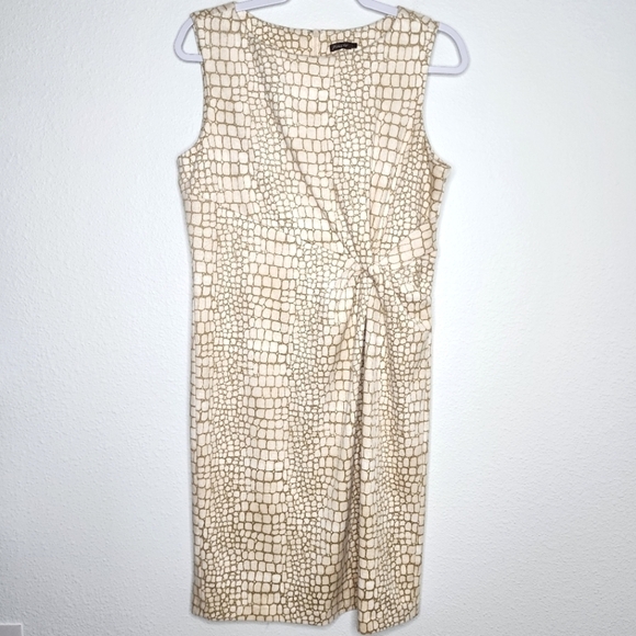 J. McLaughlin Dresses & Skirts - J. Mclaughlin Kamala Crocidilia Croc Faux Suede Dress Large